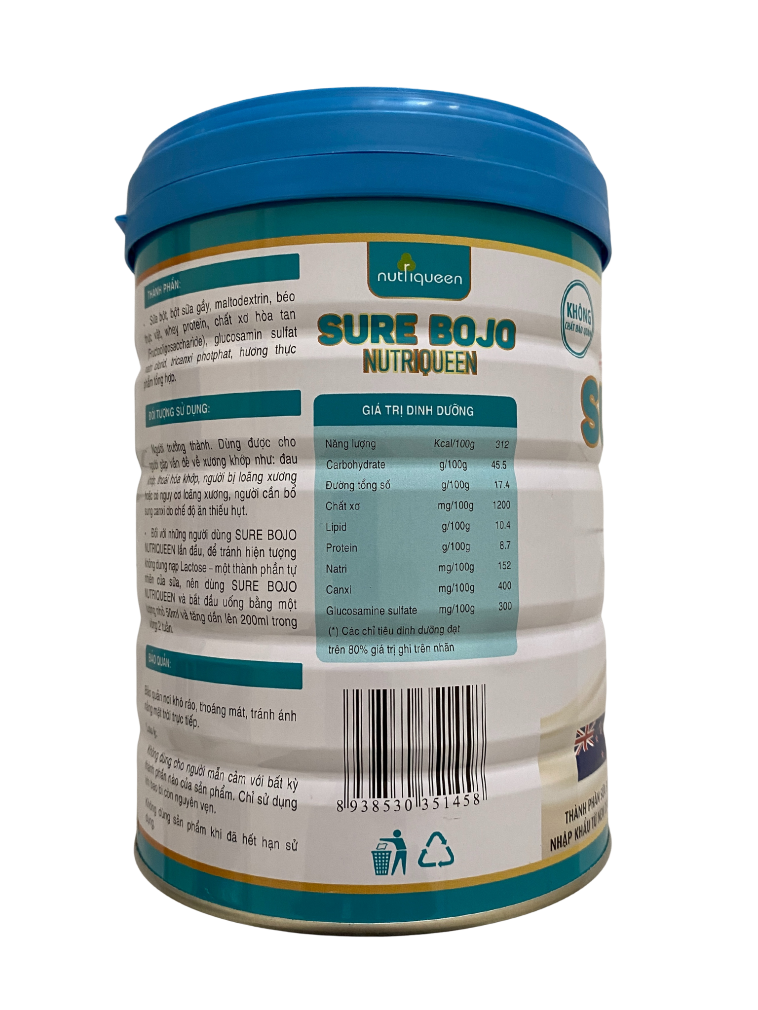 COMBO 2 LON SỮA SURE BOJO NUTRIQUEEN 900g